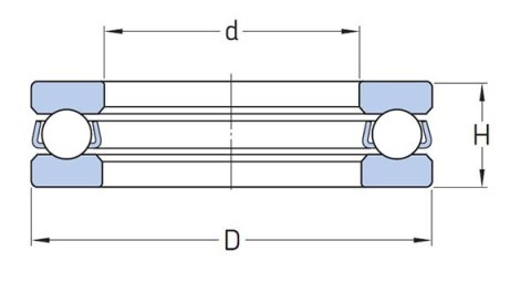 Łożysko oporowe wzdłużne 51211 MGK 55x90x25 Łożysko oporowe wzdłużne 51211 MGK 55x90x25