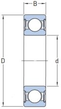 Łożysko kulkowe 6306 LLB C3 /5K 2RS NTN 30x72x19