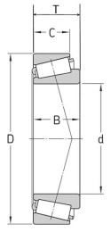 32311 PFI Łożysko stożkowe 55x120x45,5