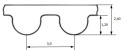 Pasek pas zębaty 3M 390 szeroki 30mm Optibelt