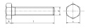 M12x40 Śruby łeb 6-kątny 5.8 ocynk DIN 933 2szt.