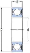 Łożysko kulkowe 6003 2RS C3 ZVL 17x35x10