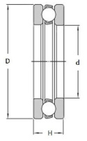 Łożysko oporowe wzdłużne 51102 NSK 15x28x9