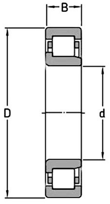 NJ 205 MGK Łożysko walcowe 25x52x15 NJ 205 MGK Łożysko walcowe 25x52x15