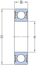 6214 2RS MGK Łożysko kulkowe 70x125x24