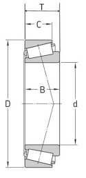 320/28 XLZ Łożysko stożkowe 28x52x16