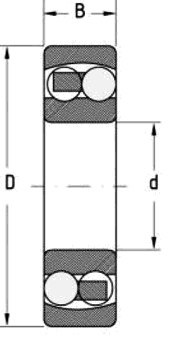 Łożysko kulkowe wahliwe 2302 TVH FAG 15X42X17 Łożysko kulkowe wahliwe 2302 TVH FAG 15X42X17