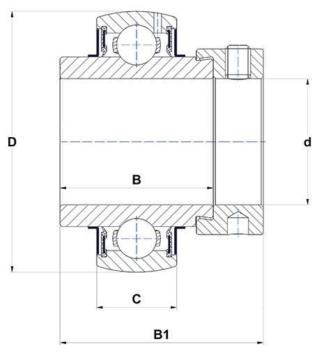 Łożysko samonastawne EX.206 G2 30x62x48.3 Łożysko samonastawne EX.206 G2 30x62x48.3