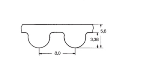 Pasek pas zębaty 8M 1000 szeroki 36mm Optibelt Pasek pas zębaty 8M 1000 szeroki 36mm Optibelt