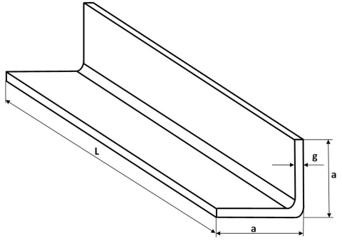 Kątownik stalowy zimnogięty 25x25x3 1000mm Kątownik stalowy zimnogięty 25x25x3 1000mm