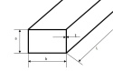 Profil aluminiowy zamknięty 25x15x2  2500mm