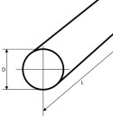 Pręt poliamid wałek fi 125x50mm PA6+MoS2 czarny