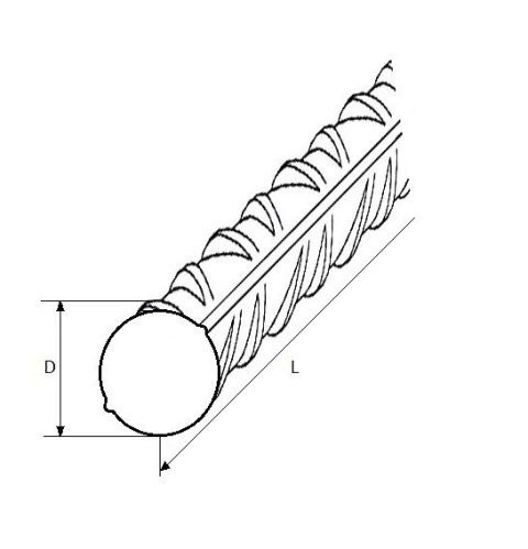 Pręt okrągły stalowy żebrowany fi 16mm 3000mm Pręt okrągły stalowy żebrowany fi 16mm 3000mm
