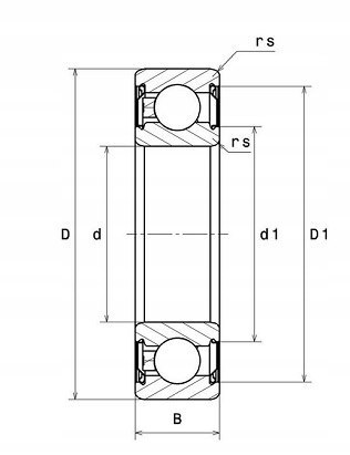 6005 HVZZ Łożysko kulkowe jednorzędowe 25x47x12 6005 HVZZ Łożysko kulkowe jednorzędowe 25x47x12