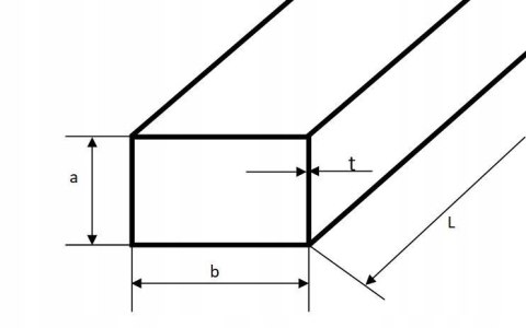 Profil aluminiowy zamknięty 100x40x2 3000mm Profil aluminiowy zamknięty 100x40x2 3000mm