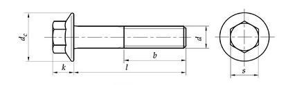 Śruba kołnierzowa M10x1,25x40 kl.10.9 DIN6921 Śruba kołnierzowa M10x1,25x40 kl.10.9 DIN6921