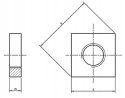 Nakrętki kwadratowe niskie M10 DIN562 10szt