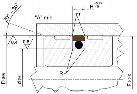Uszczelniacz tłokowy GER 45 45x34x4,2 Uszczelniacz tłokowy GER 45 45x34x4,2