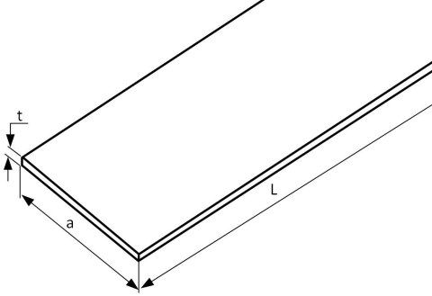 Płaskownik stalowy 160x15 ciągniony 1000 mm Płaskownik stalowy 160x15 ciągniony 1000 mm