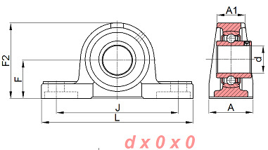 Zespół z oprawą żeliwną UCP208.M10x1 SNR