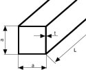 Profil stalowy zamknięty 20x20x3 długość 1000mm