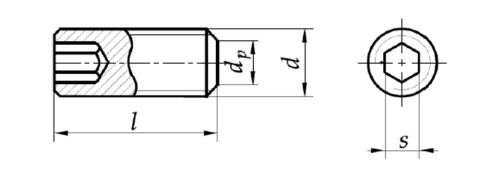 M24x40 Wkręt dociskowy bez łba czarny DIN 913 1szt M24x40 Wkręt dociskowy bez łba czarny DIN 913 1szt
