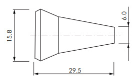 Dysza okrągła 1/4 z otworem fi 3,2 Dysza okrągła 1/4 z otworem fi 3,2