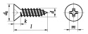 Blachowkręt łeb stożkowy 4,2x38 OC ISO7050 30szt