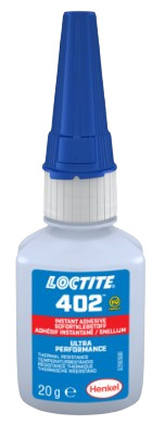 Klej błyskawiczny (temp. pracy: -40÷135°C) Loctite 402 20g