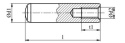 12x45 Kołki z gwintem wewnętrznym DIN 7979D 1szt.