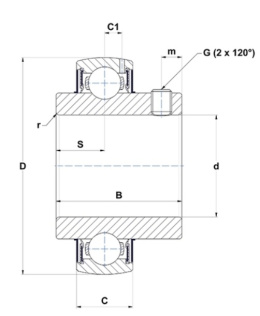 Łożysko samonastawne UCX13-40G2 SNR