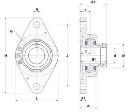 Zespół z oprawą żeliwną LKFD 206.HM10 TURN SNR