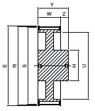 Koło pasowe zębate PD30XH400 SIT