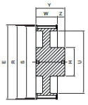 Koło pasowe zębate PD32XH300 SIT