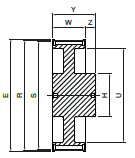 Koło pasowe zębate PD34XH200 SIT