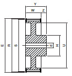 Koło pasowe zębate HD56-14M115 SIT