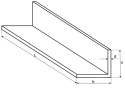 Kątownik aluminiowy 20x60x2 dł. 1000mm