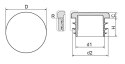 Zaślepka profila szara fi 108 okrągła 1szt.