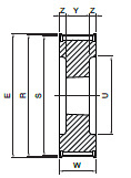 Koło pasowe zębate PBG34G8M62 SIT