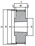 Koło pasowe zębate PBG48G8M21 SIT