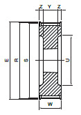 Koło pasowe zębate HDB44-8M30 SIT