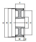 Koło pasowe zębate HDB64-8M20 SIT