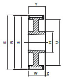 Koło pasowe zębate HDB72-8M30 SIT