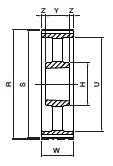 Koło pasowe HDB112-14M55 SIT