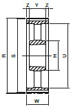 Koło pasowe HDB112-14M85 SIT