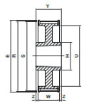 Koło pasowe PBG56G14M20 SIT