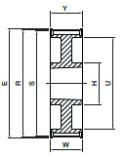 Koło pasowe PBG60G14M37 SIT