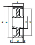 Koło pasowe PBG72G14M20 SIT