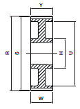 Koło pasowe PBG72G14M37 SIT