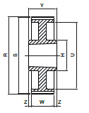 Koło pasowe PBG72G14M68 SIT